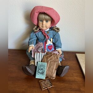 Vintage American Girl Doll Kirsten with school tools